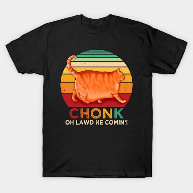 Funny Chonk Cat T-Shirt by Green Splash